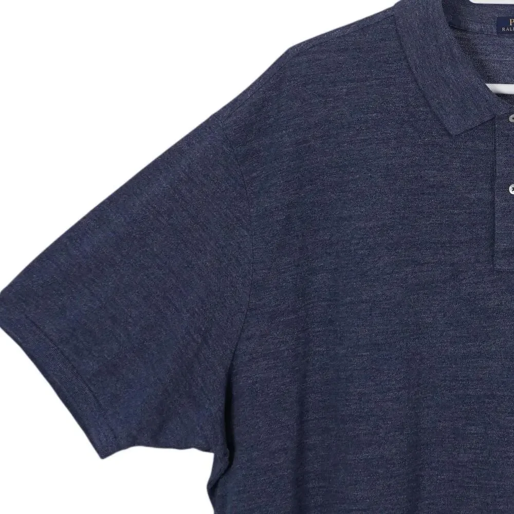Polo Ralph Lauren Polo Shirt 5XB Blue 100% Cotton Pony Logo Short Sleeve Casual